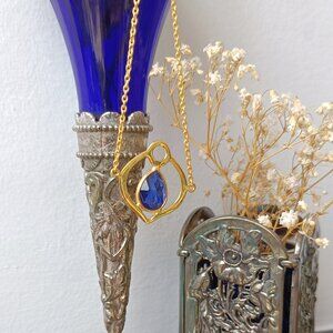 Tanzanite Sterling Silver 925 Dainty Chain Bracelet - 18K Gold Plated for Her